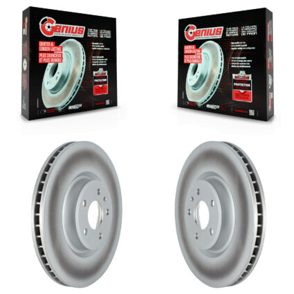 Front Coated Disc Brake Rotors Pair For Audi Q5 Q7 SQ5 S5 S4 Sportback PHEV KG-101604