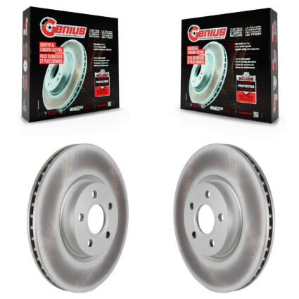 Front Coated Disc Brake Rotors Pair For Ford Transit Connect KG-101605