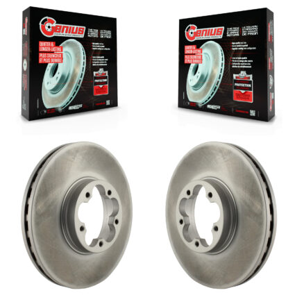 Front Coated Disc Brake Rotors Pair For Ford Transit-350 HD KG-101607