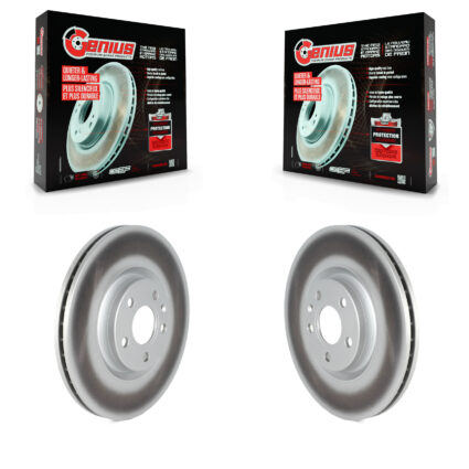 Front Coated Disc Brake Rotors Pair For Volvo XC60 XC40 S60 V60 Cross Country V90 S90 KG-101611