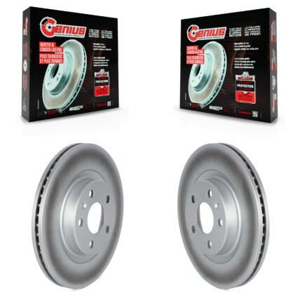 Front Coated Disc Brake Rotors Pair For Volvo XC40 KG-101613