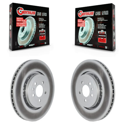 Front Coated Disc Brake Rotors Pair For Dodge Charger With 370mm Diameter Rotor KG-101616