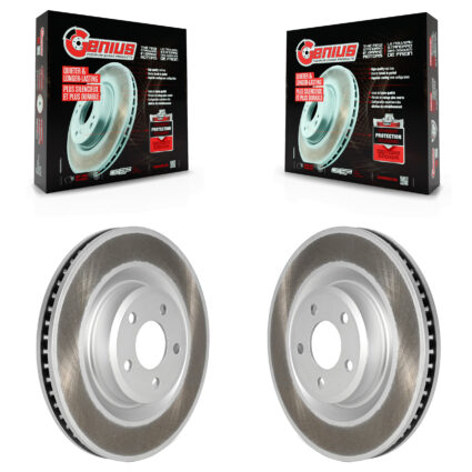 Front Coated Disc Brake Rotors Pair For Ford Explorer Lincoln Aviator KG-101621