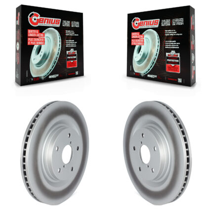 Front Coated Disc Brake Rotors Pair For Subaru Forester Outback Crosstrek WRX Legacy KG-101627