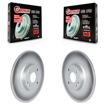 Rear Coated Disc Brake Rotors Pair For Mazda MX-5 Miata Fiat 124 Spider KG-101636