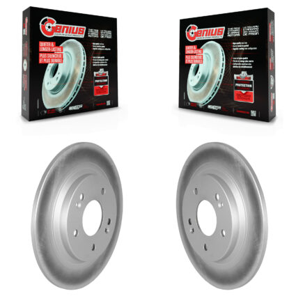Rear Coated Disc Brake Rotors Pair For Hyundai Kona Kia Seltos KG-101641