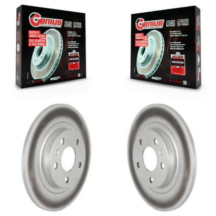 Rear Coated Disc Brake Rotors Pair For 2019-2023 Volvo XC40 With 280mm Diameter Rotor KG-101650