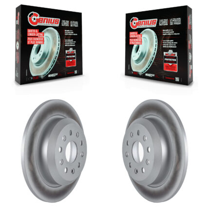 Rear Coated Brake Rotor Pair For Jeep Wrangler With Heavy Duty Brakes Code BR2 & BR6 KG-101661