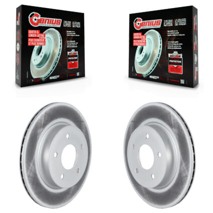 Rear Coated Disc Brake Rotors Pair For Nissan Rogue Qashqai Sport LEAF KG-101665