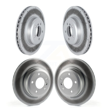 Front Rear Coated Disc Brake Rotors Kit For 2012 BMW 335i Convertible/Coupe KG-101674