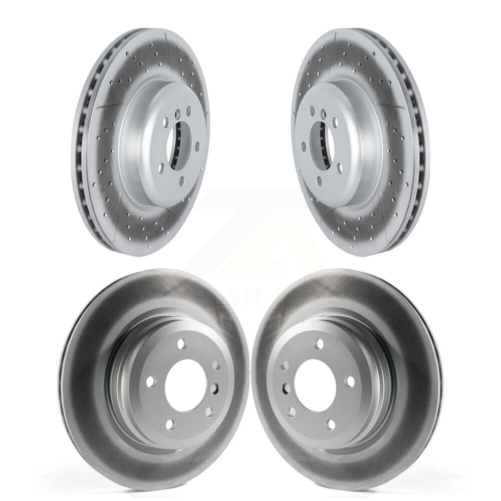 Front Rear Coated Disc Brake Rotors Kit For 2012 BMW 335i Convertible/Coupe KG-101674