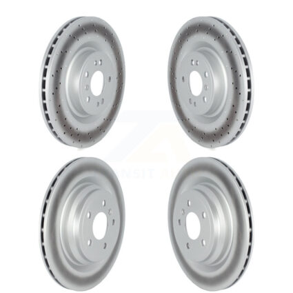 Front Rear Coated Disc Brake Rotor Kit For 2016-2017 Mercedes-Benz GLE400 With AMG Package KG-101690