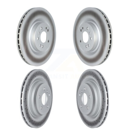 Front Rear Coated Disc Brake Rotor Kit For 2016-2017 Mercedes-Benz GLE400 With AMG Package KG-101691
