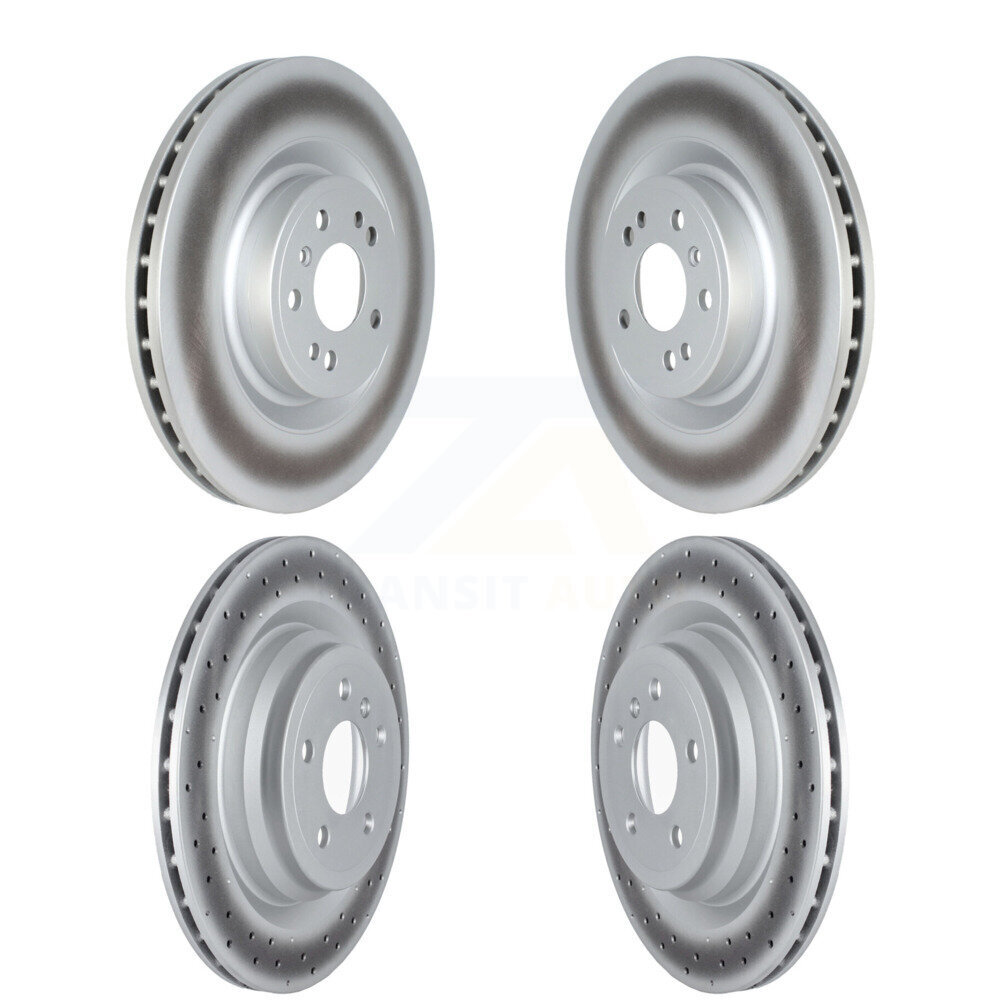 Front Rear Coated Disc Brake Rotor Kit For 2016-2017 Mercedes-Benz GLE400 With AMG Package KG-101691