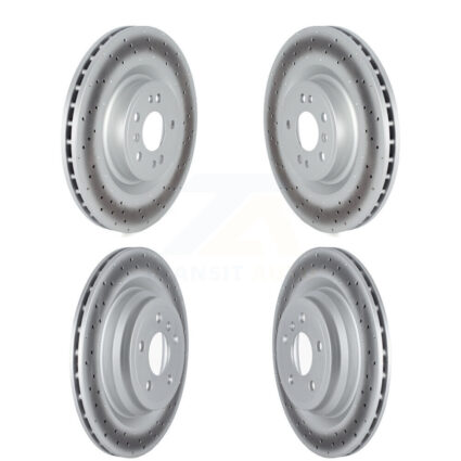 Front Rear Coated Disc Brake Rotor Kit For 2016-2017 Mercedes-Benz GLE400 With AMG Package KG-101692