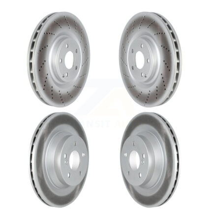 Front Rear Coated Disc Brake Rotors Kit For 2012-2018 Mercedes-Benz CLS550 KG-101708