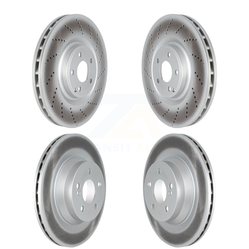 Front Rear Coated Disc Brake Rotors Kit For 2012-2018 Mercedes-Benz CLS550 KG-101708