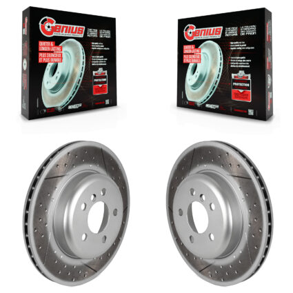 Rear Coat Brake Rotor Pair For BMW 328i xDrive 330i 335i 428i 340i 435i 430i Gran Coupe GT KG-101726