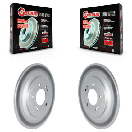 Rear Coated Disc Brake Rotors Pair For Kia Sportage Hyundai Tucson Nexo KG-101729