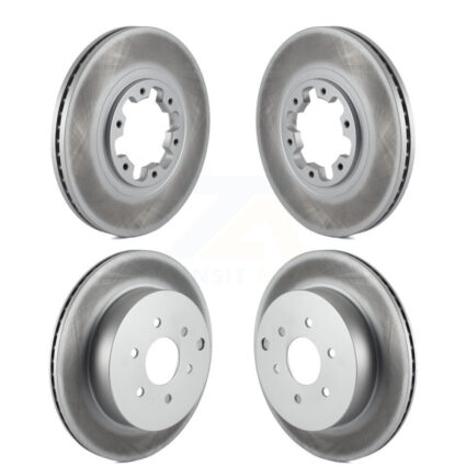 Front Rear Coated Disc Brake Rotors Kit For 2004 Nissan Pathfinder From 08 04 KG-101752
