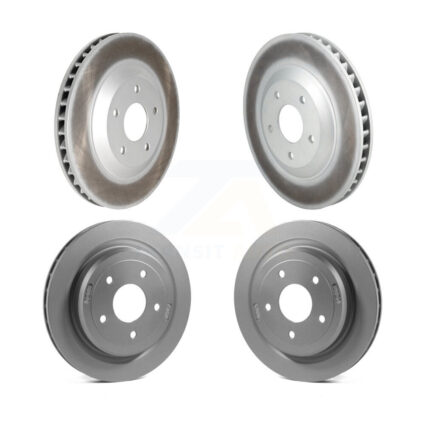 Front Rear Coated Disc Brake Rotor & Hub Assembly Kit For Cadillac XLR Naturally Aspirated KG-101764