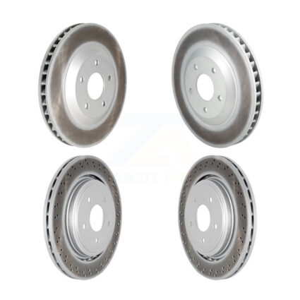 Front Rear Coat Disc Brake Rotor Hub Kit For 2008-2009 Cadillac XLR With Heavy Duty Brakes KG-101765