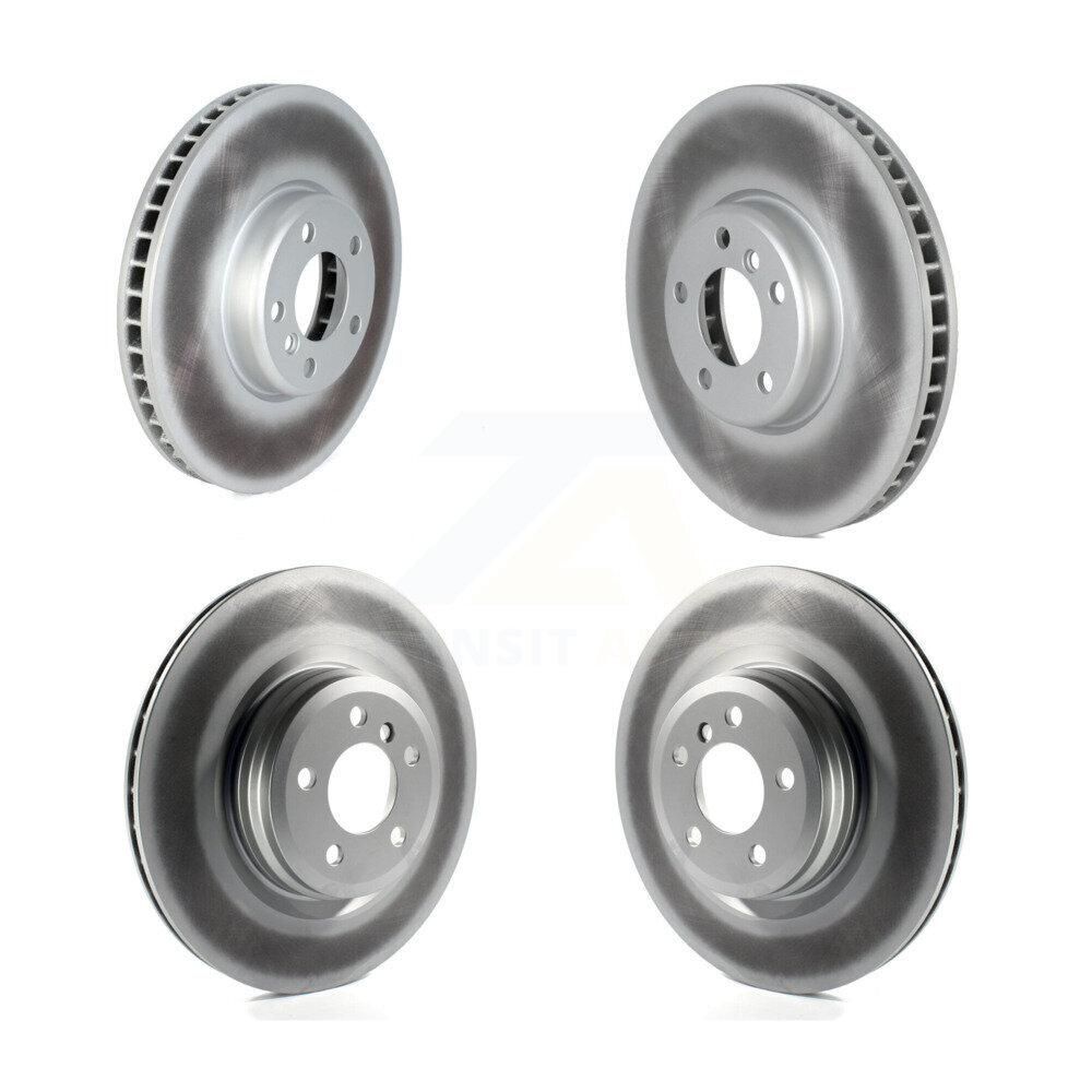 Front Rear Coated Disc Brake Rotors And Hub Assembly Kit For 2013 BMW ActiveHybrid 7 KG-101766