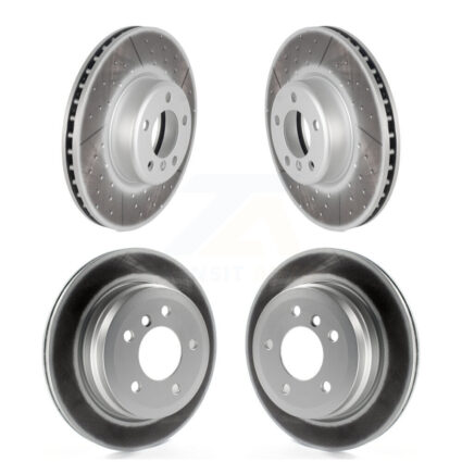 Front Rear Coated Disc Brake Rotors Kit For 2013 BMW 328i With 340mm Diameter Rotor KG-101767