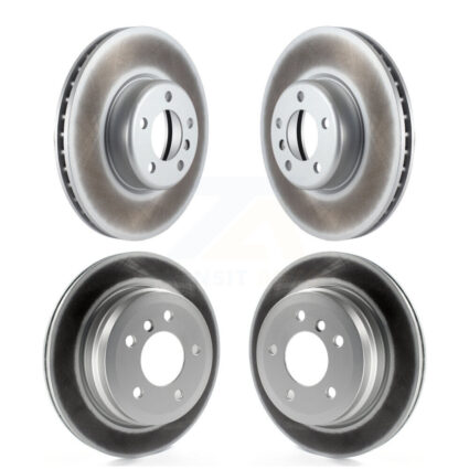 Front Rear Coated Disc Brake Rotors Kit For 2013 BMW 328i With 340mm Diameter Rotor KG-101768