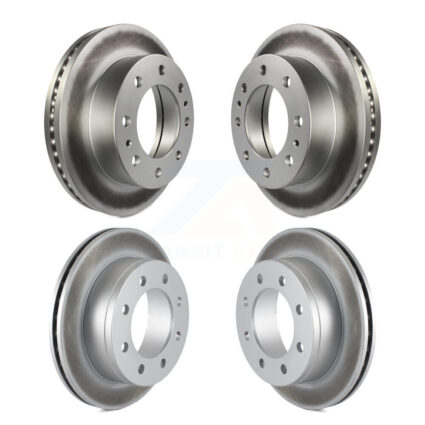 Front Rear Coat Brake Rotors Kit For 2010-2011 Chevrolet Express 4500 3.20″ Overall Height KG-101770