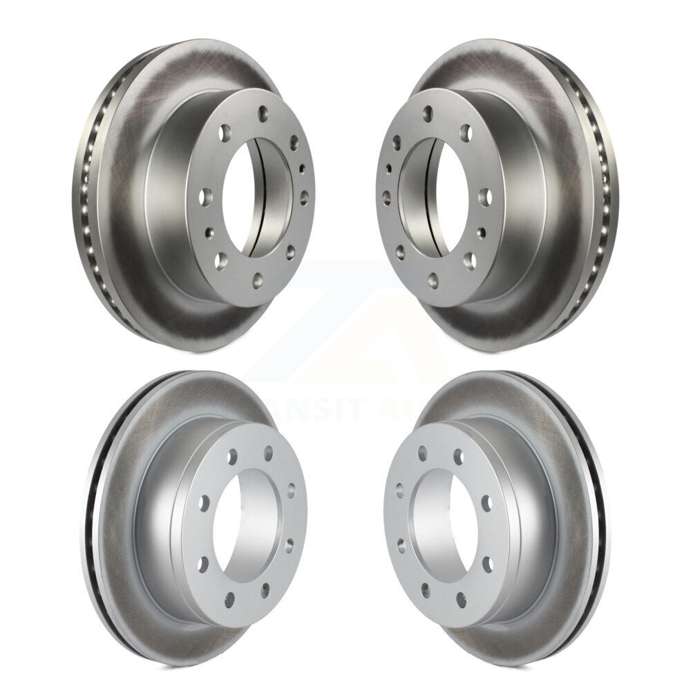 Front Rear Coat Brake Rotors Kit For 2010-2011 Chevrolet Express 4500 3.20" Overall Height KG-101770