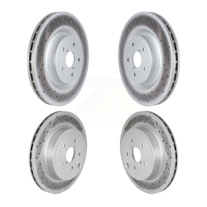Front Rear Coated Disc Brake Rotors Kit For 2018-2020 Subaru WRX STI KG-101775