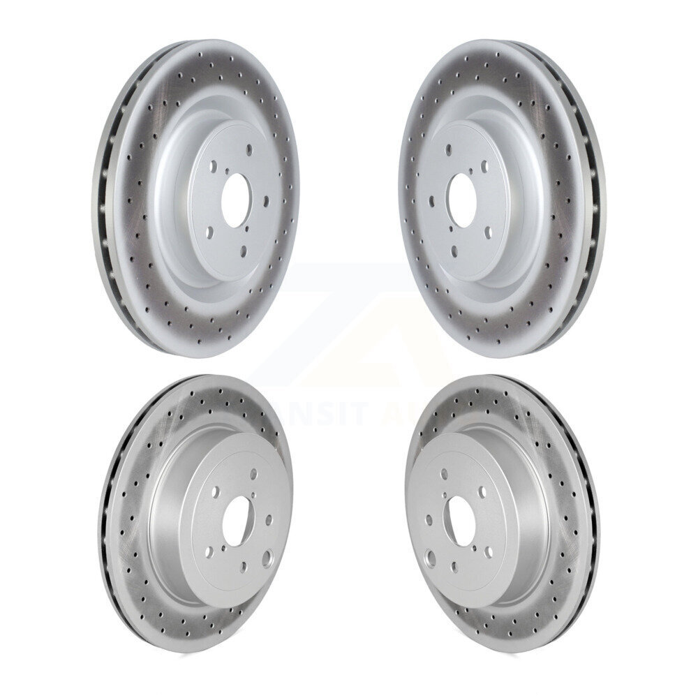 Front Rear Coated Disc Brake Rotors Kit For 2018-2020 Subaru WRX STI KG-101775