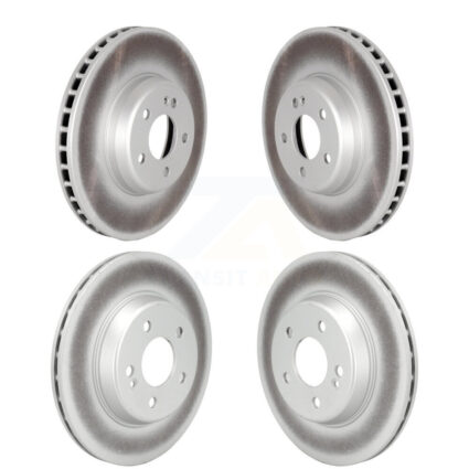 Front Rear Coated Brake Rotors Kit For 2018-2019 Mercedes-Benz E300 Without Sport Package KG-101780