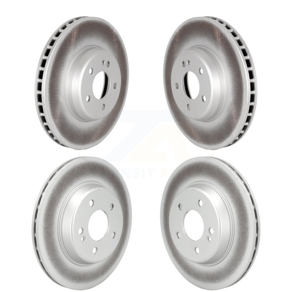 Front Rear Coated Brake Rotors Kit For 2018-2019 Mercedes-Benz E300 Without Sport Package KG-101780