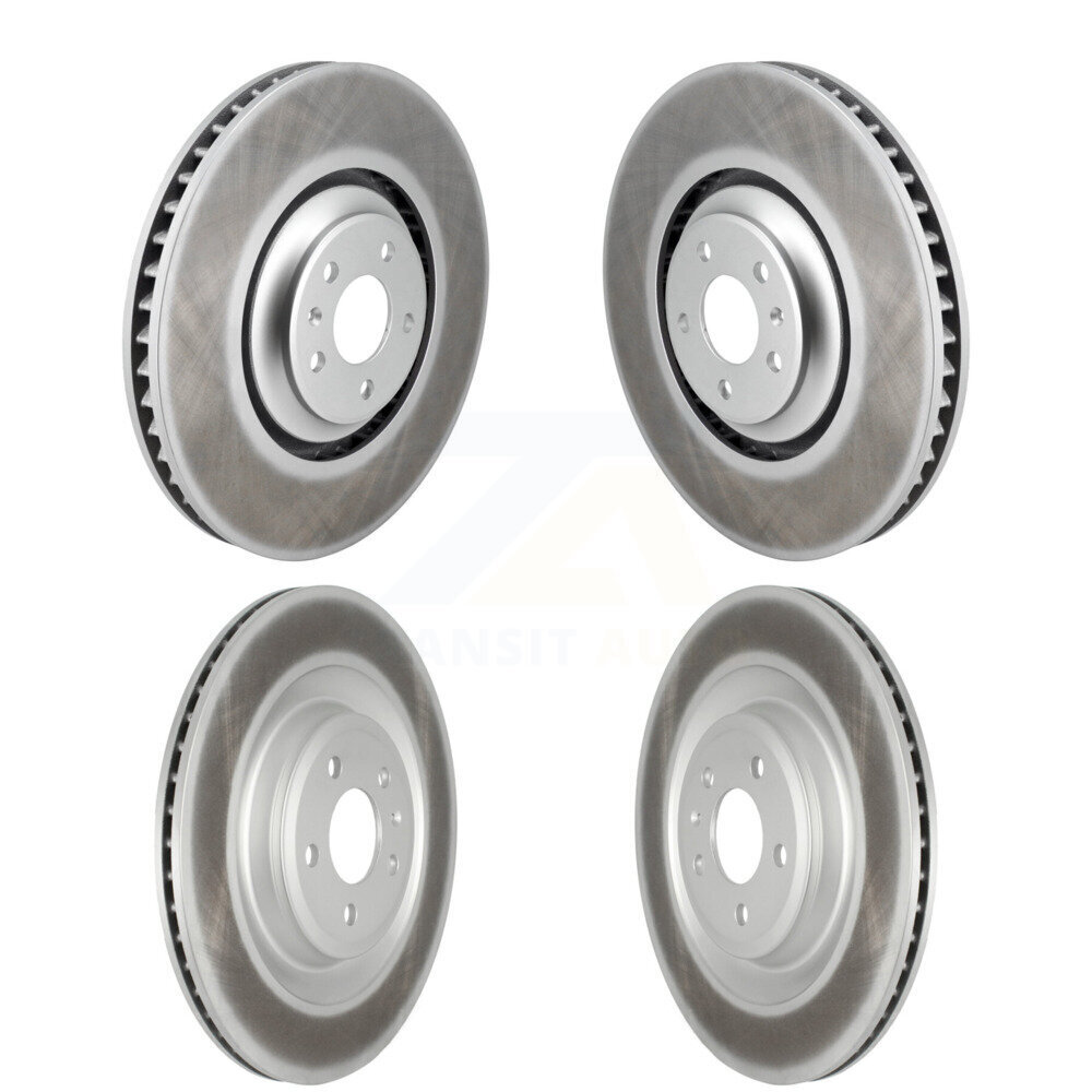 Front Rear Coated Brake Rotors Kit For 2011 Audi A8 Quattro With 356mm Diameter Rotor KG-101782