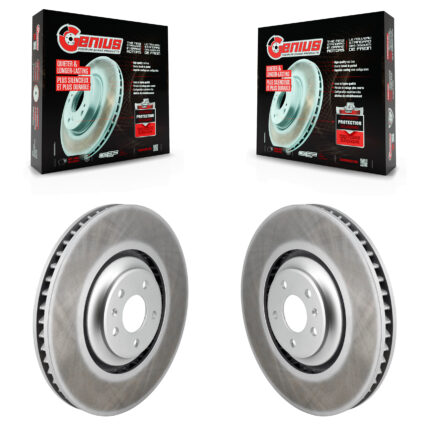 Front Coated Disc Brake Rotors Pair For Audi SQ5 A8 Quattro KG-101790