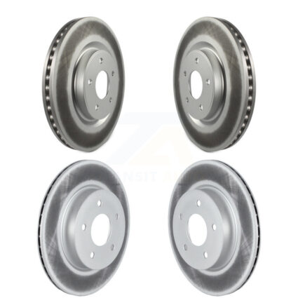 Front Rear Coated Brake Rotors Kit For 2019 Nissan Rogue FULL HYBRID EV-GAS (FHEV) engine KG-101806