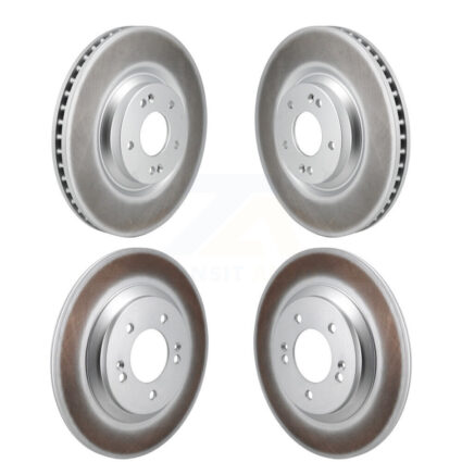 Front Rear Coated Brake Rotor Kit For 19-20 Hyundai Veloster N Without Performance Package KG-101813