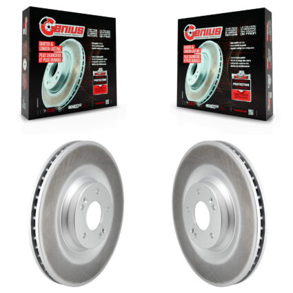 Front Coated Disc Brake Rotors Pair For Hyundai Veloster N KG-101824