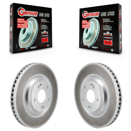 Front Coated Disc Brake Rotors Pair For Hyundai Veloster N KG-101825