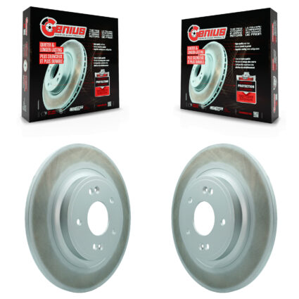 Rear Coated Disc Brake Rotors Pair For 2021-2023 Hyundai Santa Fe Kia Sorento GAS engine KG-101831
