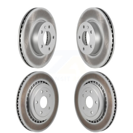 Front Rear Coated Brake Rotors Kit For 2017 Cadillac ATS V With 300mm Diameter Rotor KG-101835