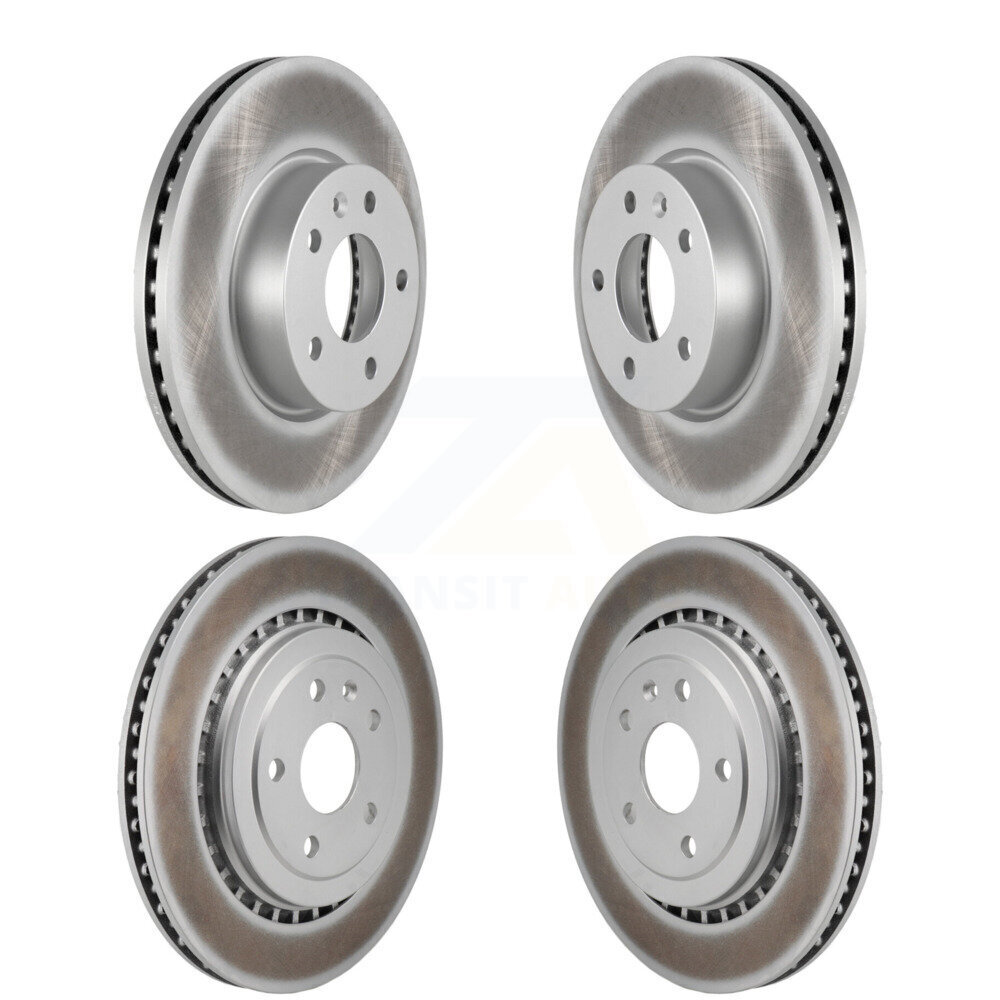 Front Rear Coated Brake Rotors Kit For 2017 Cadillac ATS V With 300mm Diameter Rotor KG-101835