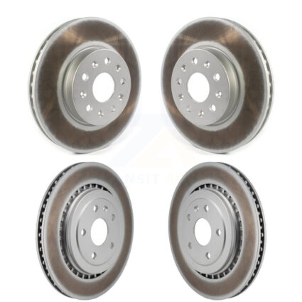 Front Rear Coated Disc Brake Rotors Kit For 2016 Chevrolet Camaro SS with 3.6L KG-101840