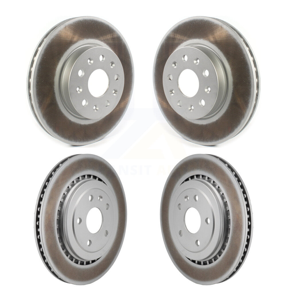 Front Rear Coated Disc Brake Rotors Kit For 2016 Chevrolet Camaro SS with 3.6L KG-101840