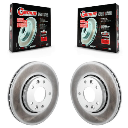 Front Coated Disc Brake Rotors Pair For Nissan Kicks Sentra KG-101851