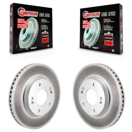 Front Coated Disc Brake Rotors Pair For Hyundai Elantra KG-101855