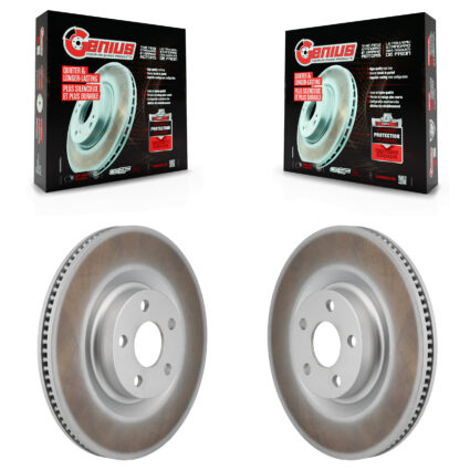 Front Coated Disc Brake Rotors Pair For 2022-2023 Ford Maverick KG-101860