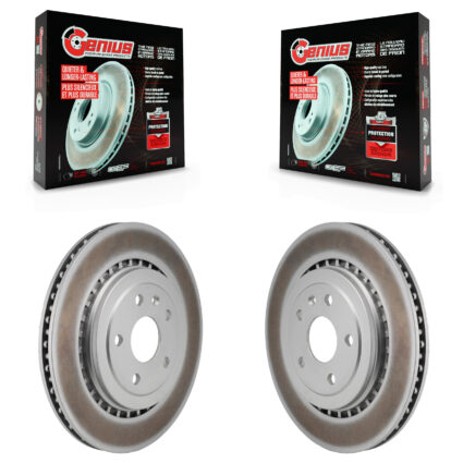 Rear Coated Disc Brake Rotors Pair For Chevrolet Camaro Cadillac ATS KG-101865